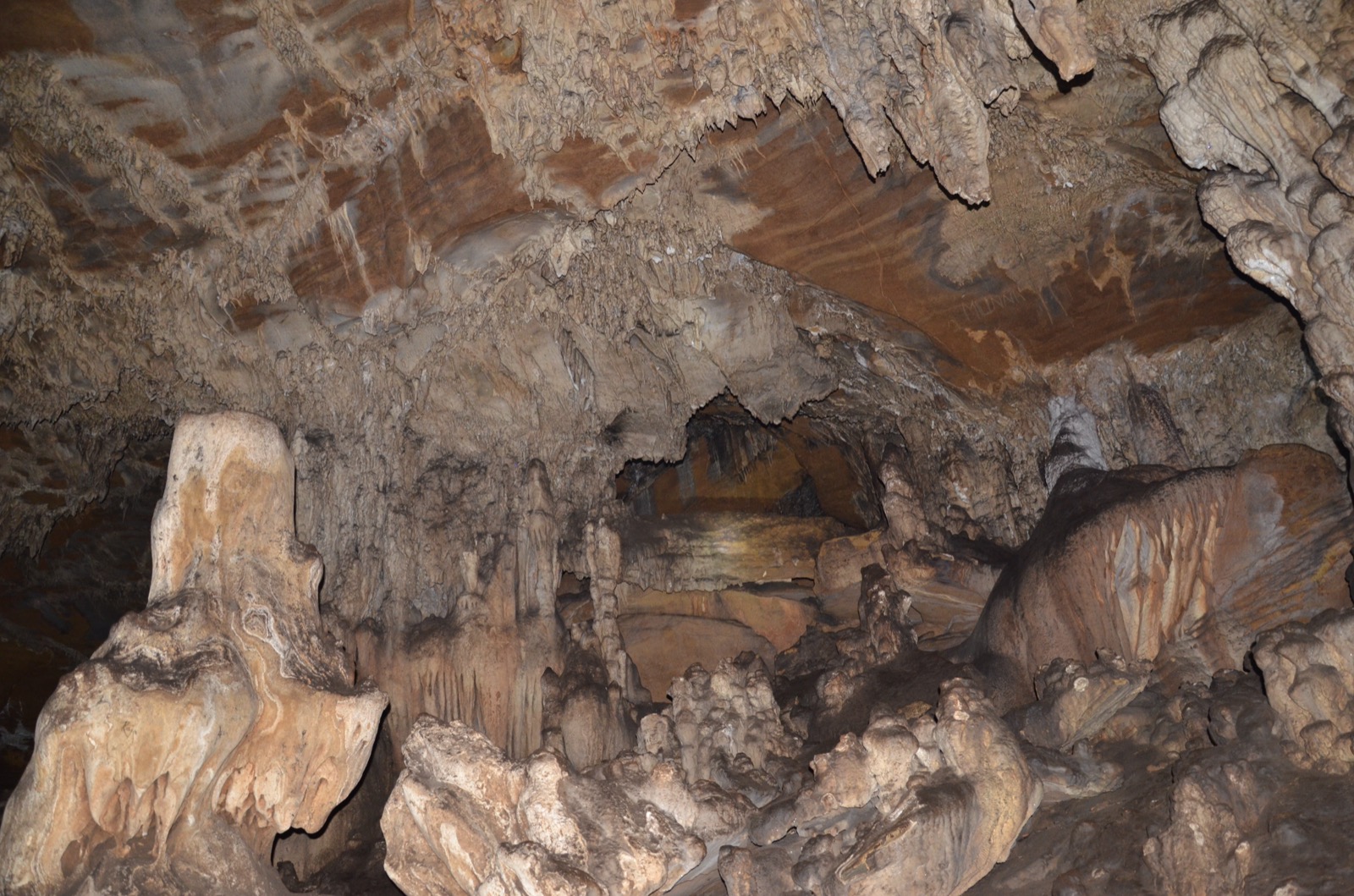 Limestone formations inside Kutumsar Caves in Kanger Valley