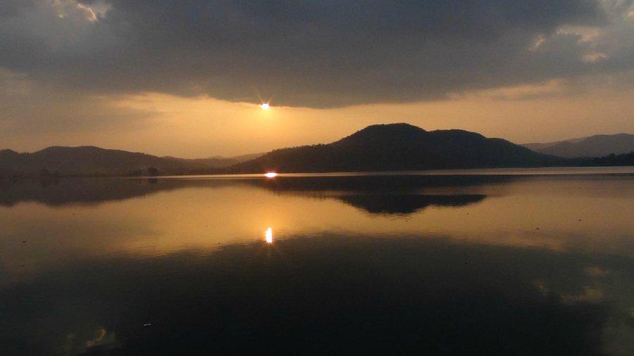 Sunset over Saroda Reservoir in Kabirdham