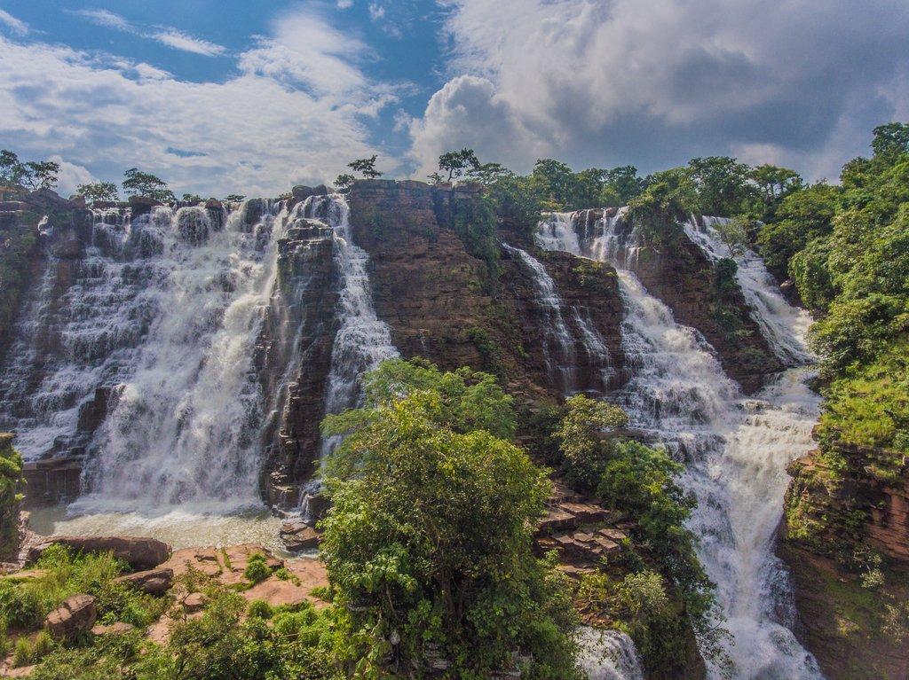 Tiered Tirathgarh Waterfall in Bastar