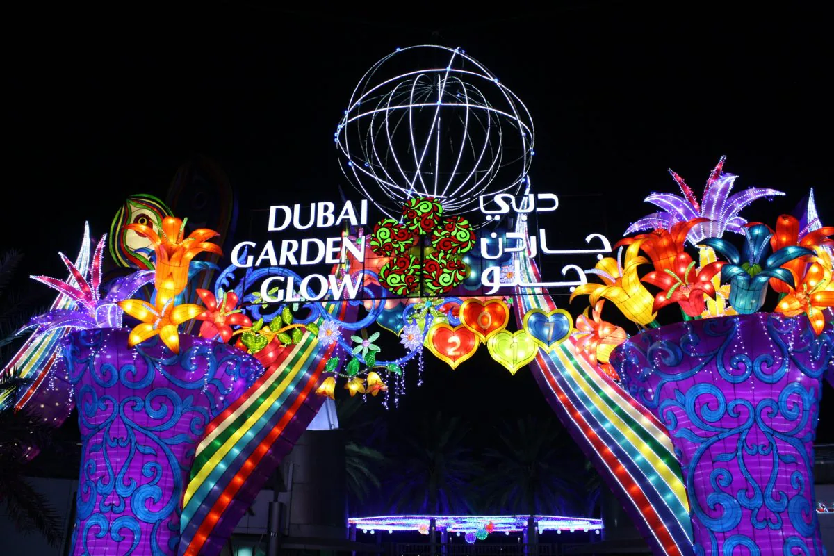 Illuminated displays at Dubai Garden Glow