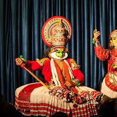 Kathakali performers on stage