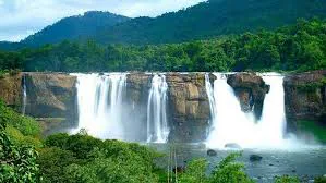 Athirappilly Falls amid lush forest