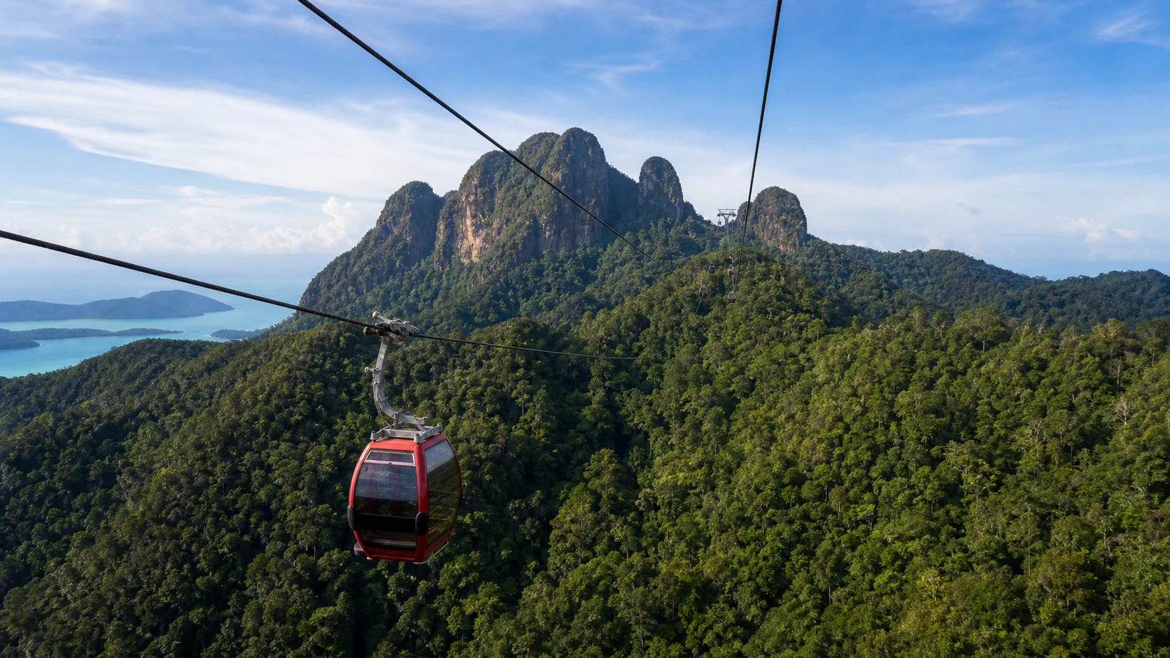 Langkawi SkyCab over Machinchang rainforest
