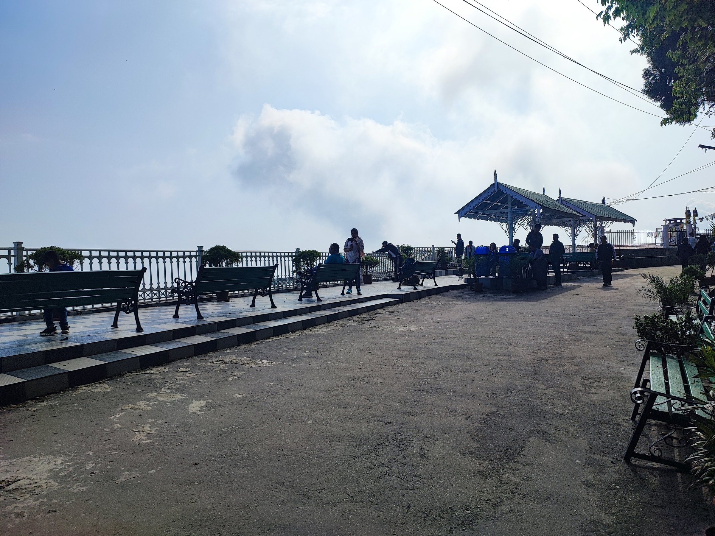 Benches and pavilion at Chowrasta, Darjeeling