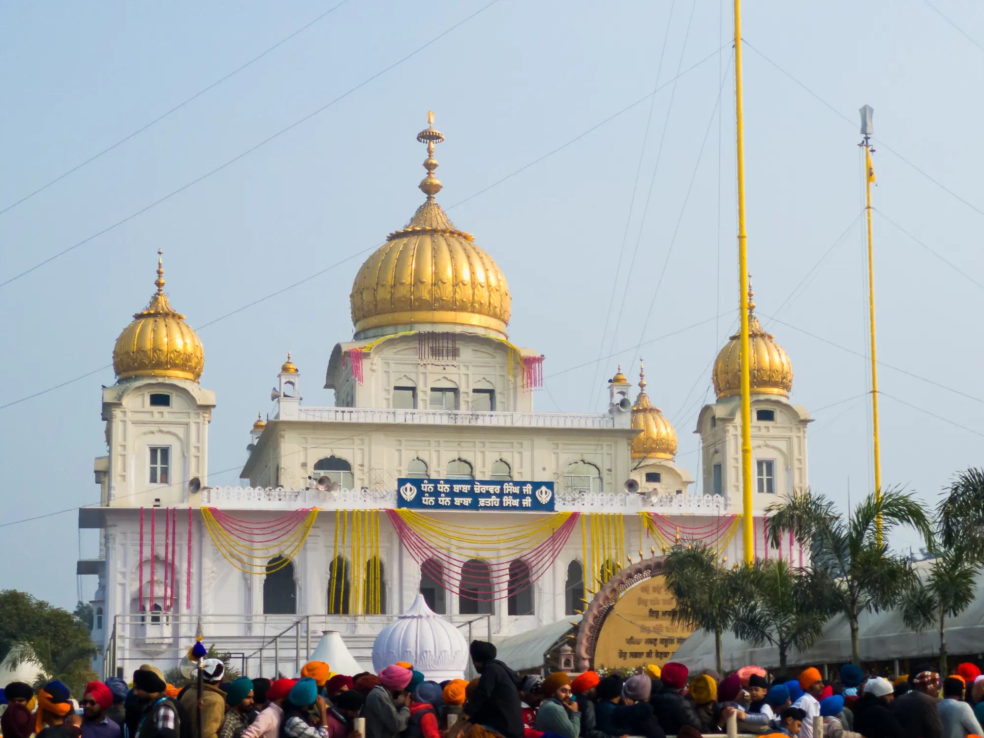 Gurdwara Fatehgarh Sahib with its white domes