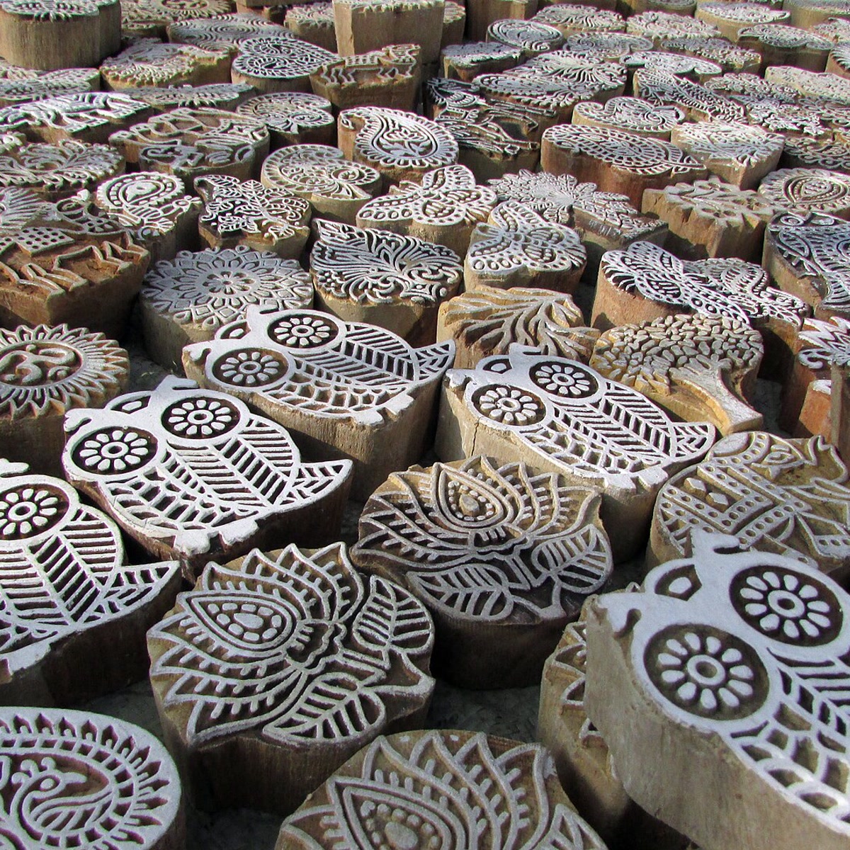 Rajasthani wood blocks used for Jaipur textile printing