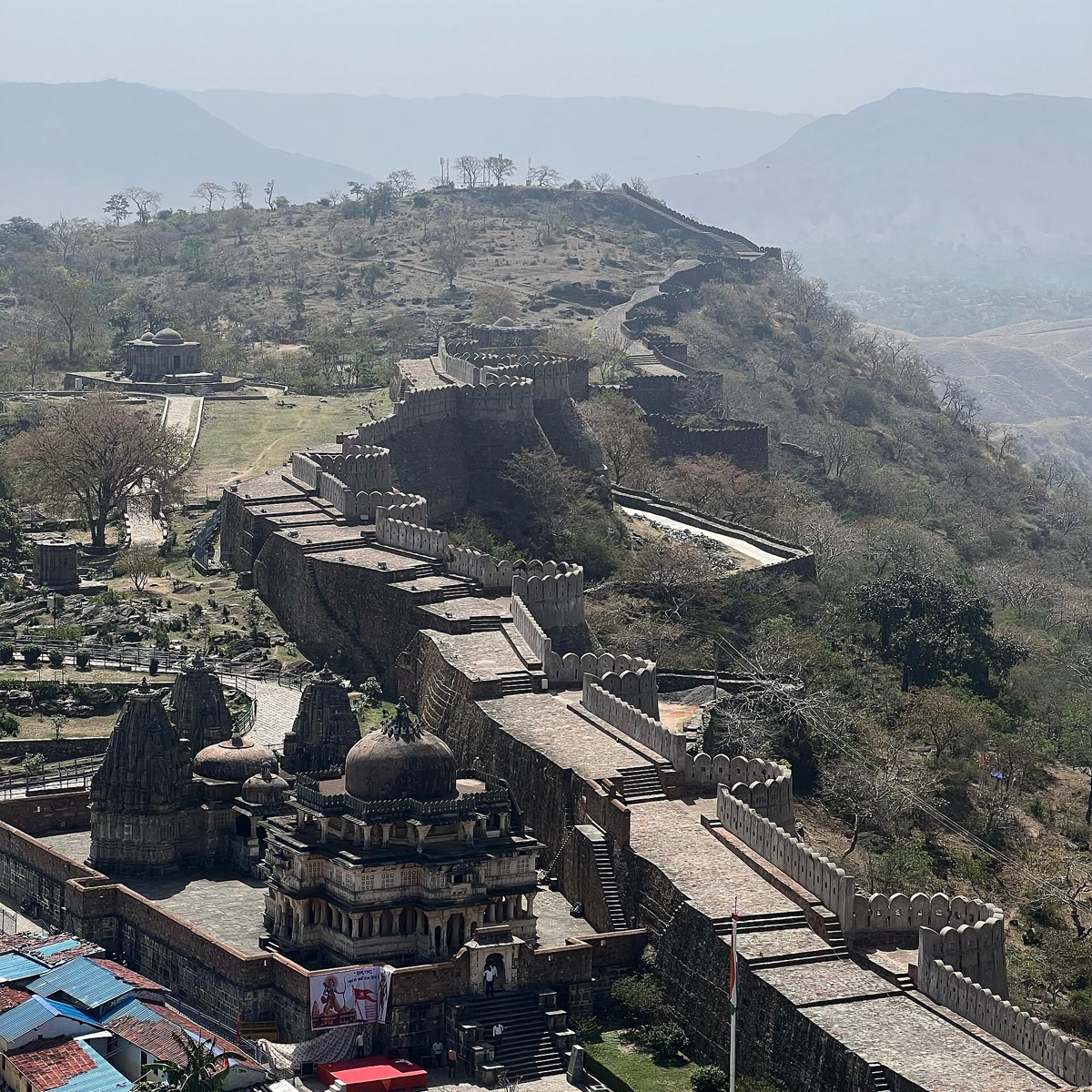 Stone walls of Kumbhalgarh Fort