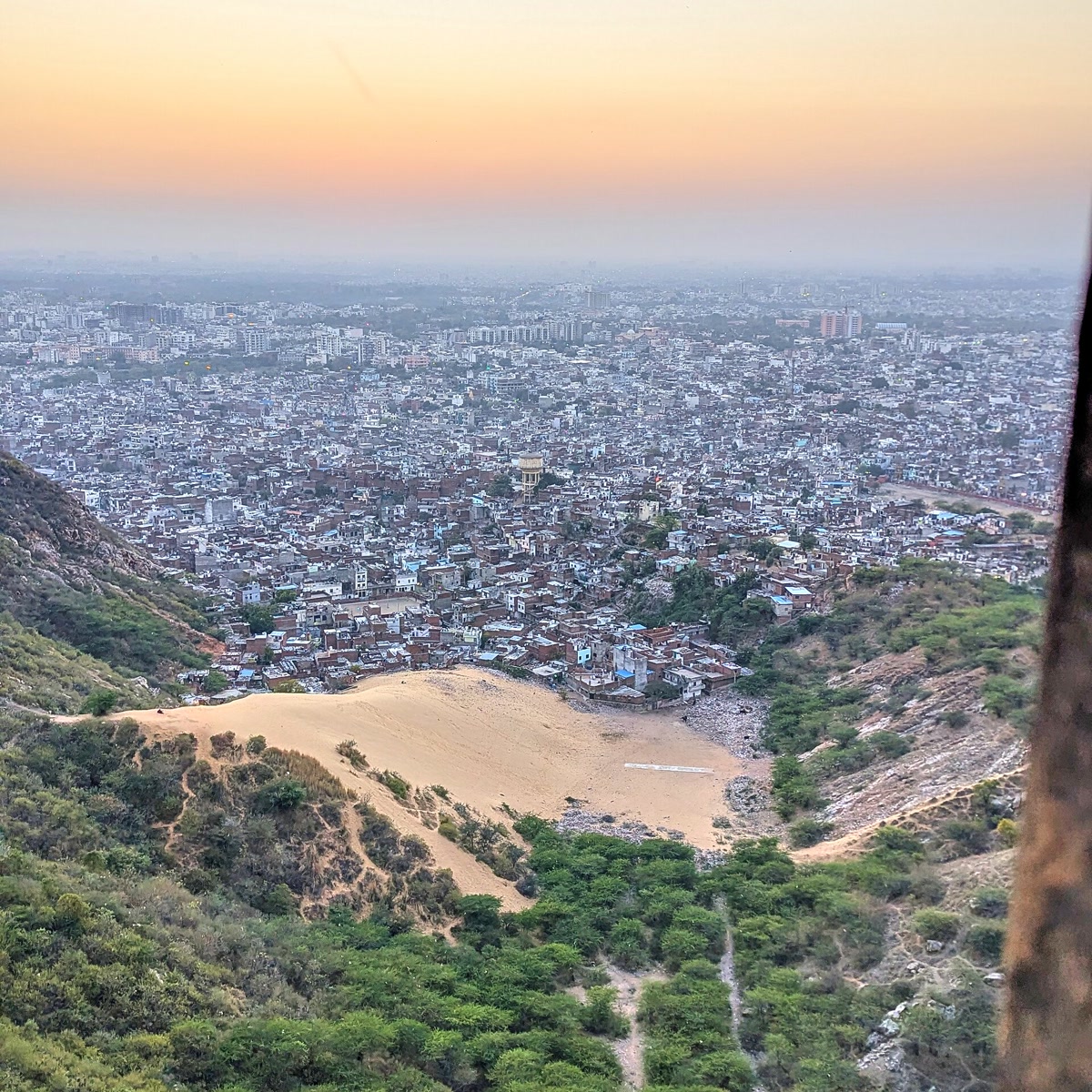 Sunset view from Nahargarh Fort over Jaipur
