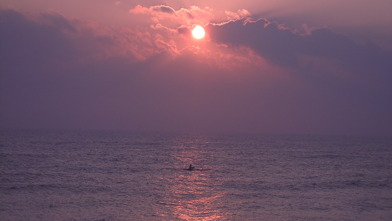 Sunrise on the Coromandel Coast near Mamallapuram