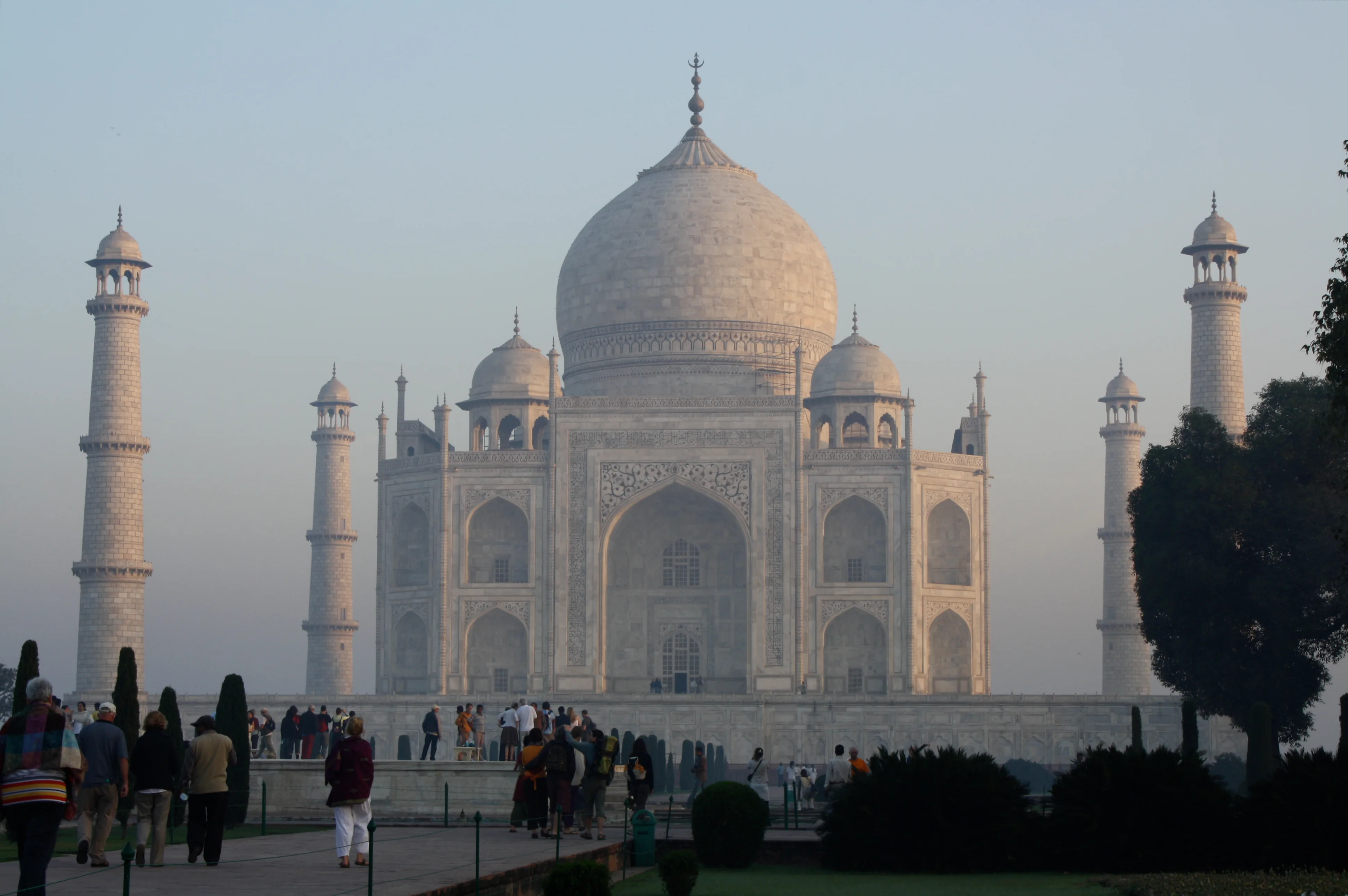Taj Mahal in the soft light of morning in Agra